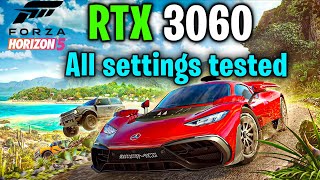 Forza Horizon 5  RTX 3060  All graphics settings tested in 1080p [upl. by Reehsab273]