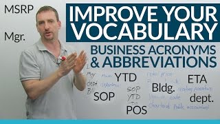 Learn 17 Business Abbreviations amp Acronyms in English [upl. by Eloc]