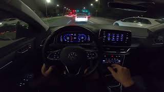 Volkswagen TROC 2022 DRIVING at night AMBIENT light amp digital cockpit [upl. by Linkoski]