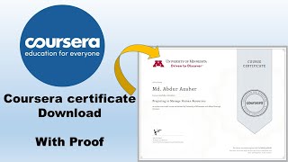 How to download Coursera certificate with proof। Share your certificate on LinkedIn [upl. by Rramaj114]