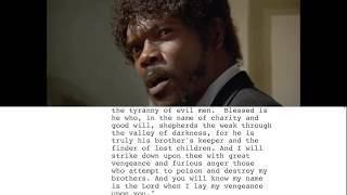 Pulp Fiction Ezekiel 2517  Script To Screen [upl. by Enecnarf849]