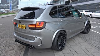 740HP Hamann BMW X5M F85 LOUD Start Up Revs Accelerations [upl. by Ileak]