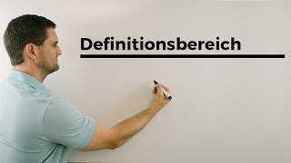 Definitionsbereich bei Funktionen  Mathe by Daniel Jung [upl. by Ennahoj]