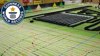 Epic domino show  Guinness World Records [upl. by Ahseek]