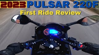 New 2023 Pulsar 220F First Ride Review [upl. by Fleming]