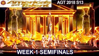 Zurcaroh Acrobatic Group A SHOW STOPPER amp INCREDIBLE Semifinals 1 Americas Got Talent 2018 AGT [upl. by Ailices]