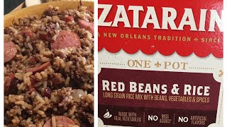 RED BEANS amp RICE MADE FROM ZATARAINS COOKING WITH JUDY CALDWELL [upl. by Chow]