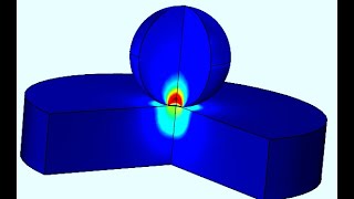 Brinell hardness test simulation using Comsol Multiphysics [upl. by Samled327]