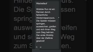 Der WOBBLE RUN KOMMT [upl. by Braunstein]