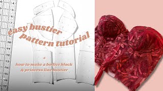 EASY BUSTIER PATTERN TUTORIAL  using only measurements [upl. by Yecnay]