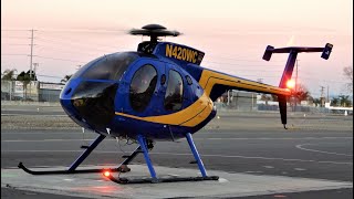 MD500E StartUp amp Takeoff N420WC Hughes 500MD369E Helicopter [upl. by Rolat]