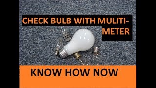 Test a Light Bulb With a Multimeter [upl. by Otsugua]