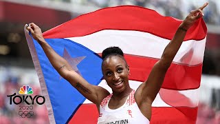 Jasmine CamachoQuinns historic 100m hurdles victory With Replays  Tokyo Olympics  NBC Sports [upl. by Clyde]