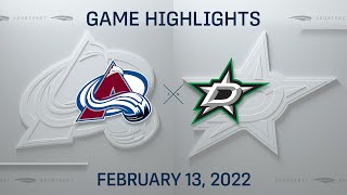 NHL Highlights  Avalanche vs Stars  Feb 13 2022 [upl. by Norabal]