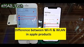 Difference between WiFi amp WLAN in iPhone [upl. by Gnim]