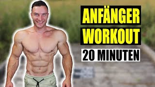 20 Minuten Ganzkörper Anfänger Workout für Zuhause  ohne Equipment  Sascha Huber [upl. by Danelle]