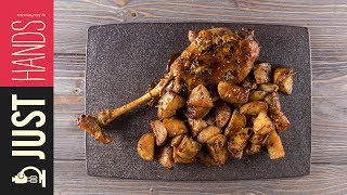 Greek Roasted Leg of Lamb amp Potatoes  Akis Petretzikis [upl. by Candyce]