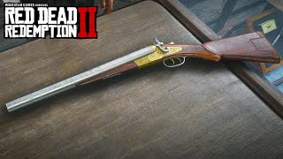 RED DEAD REDEMPTION 2  DOUBLEBARRELED SHOTGUN Weapons Customization amp Showcase [upl. by Attennyl]