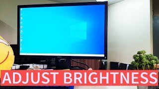 How to Adjust Dell Monitor Brightness  E2417H [upl. by Oxford]