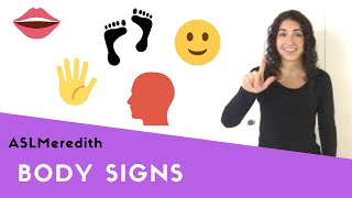 Learn ASL Body part signs in American Sign Language [upl. by Bandler]