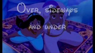 Aladdin  A Whole New World lyrics [upl. by Elyr]