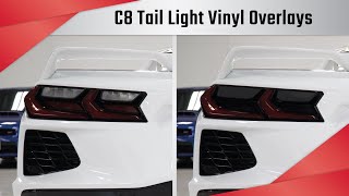 Chevrolet C8 Corvette Tail Light Vinyl Overlays  Smoke or Dark Tint [upl. by Koal]