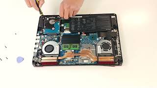 ASUS TUF Gaming FX505  disassembly and upgrade options [upl. by Jessy]