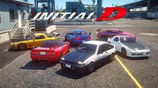 GTA 5  Initial D Cars Showcase  Los Santos Tuners [upl. by Llennahs887]