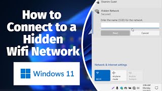 How to Connect to a Hidden Wifi in Windows 11 [upl. by Benedict]