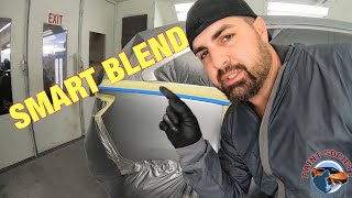 Car Painting HOW TO Blend Basecoat and Clearcoat [upl. by Turk872]