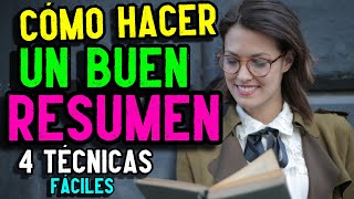 CÓMO HACER UN BUEN RESUMEN 4 técnicas textuales muy fáciles [upl. by Yahsel601]