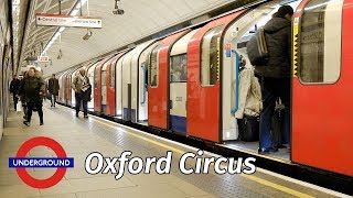 London Underground Christmas crowds at Oxford Circus station [upl. by Vaish]