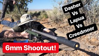 6mm Shootout 6 Creedmoor vs 6x47 Lapua vs 6 Dasher Long Range [upl. by Guerin]