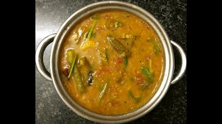 Vendakkai Sambar Recipe in Tamil  Ladies Finger Sambar Recipe  How to make Vendakkai Sambar Recipe [upl. by Tyrrell]