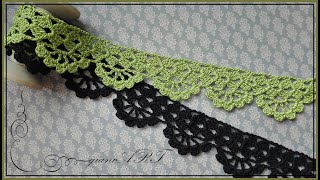 Easy to Crochet Tape Lace Edge pattern [upl. by Gray]