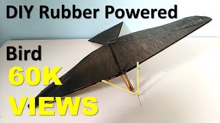 How To Make Ornithopter  Rubber Band Powered Bird Ornithopter [upl. by Fawcett]