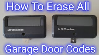 How To Erase All Remote Codes From LiftMaster Garage Door [upl. by Aneles]