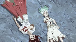 Senku and Tsukasa vs Hyoga  Dr Stone S2 1080p  episode 10 [upl. by Eilrac412]