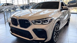 2022 BMW X6M 600HP SUV in Alpine White Walkaround Review  Loud Exhaust Sound Revs [upl. by Bascio312]