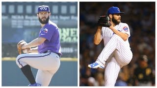 TCU Baseball Coach Evaluates Jake Arrieta  CampusInsiders [upl. by Nayab642]