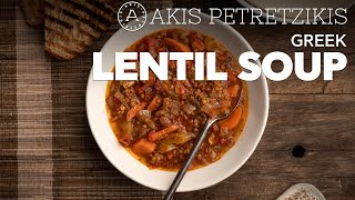 Greek Lentil Soup  Akis Petretzikis [upl. by Acinomal]