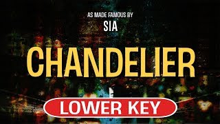 Chandelier Karaoke Lower Key  Sia [upl. by Erdeid]