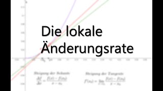 lokale Änderungsrate veranschaulicht erklärt [upl. by Feola]