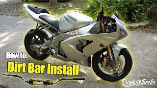 Stunt Tips  Installing Dirt Bike Bars Stock Triple Tree [upl. by Shaffert40]