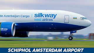 Polderbaan Landings at Amsterdam Schiphol Airport 4K [upl. by Reema]