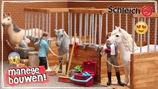 MEGA MANEGE voor SCHLEICH PAARDEN maken 😱  1 De Stallen  Daphne draaft door [upl. by Allicserp]