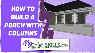 A tutorial showing how to create a Front Porch with Columns Chief Architect Premier software [upl. by Nove820]