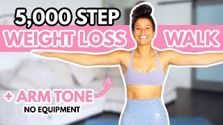 Toned Arms Indoor Walking Workout No Equipment 30 Mins  growwithjo [upl. by Silrac820]