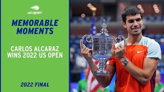 Carlos Alcarazs Trophy Presentation  2022 US Open [upl. by Itsim]