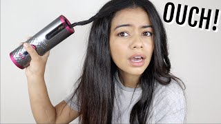 TESTING THE WORLDS FIRST CORDLESS AUTOMATIC HAIR CURLER  HONEST OPINION [upl. by Naleek]